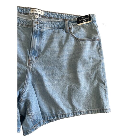 ABERCROMBIE & FITCH High Rise Denim The Loose Short Size 22 PLUS NEW NWT - Picture 3 of 8
